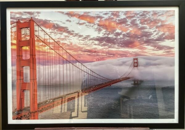 Framed Golden Gate Bridge in Fog